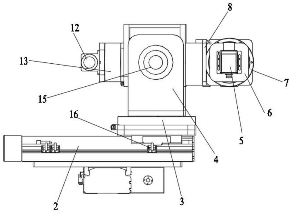 Long-distance hole distance measuring device and method, storage medium, equipment and rail vehicle