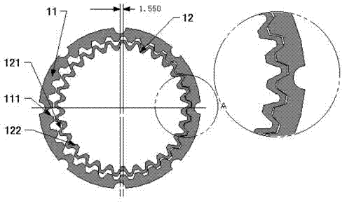 Zero-tooth-difference internal gear pair transmission mechanism with planetary gear elastic deformation ring