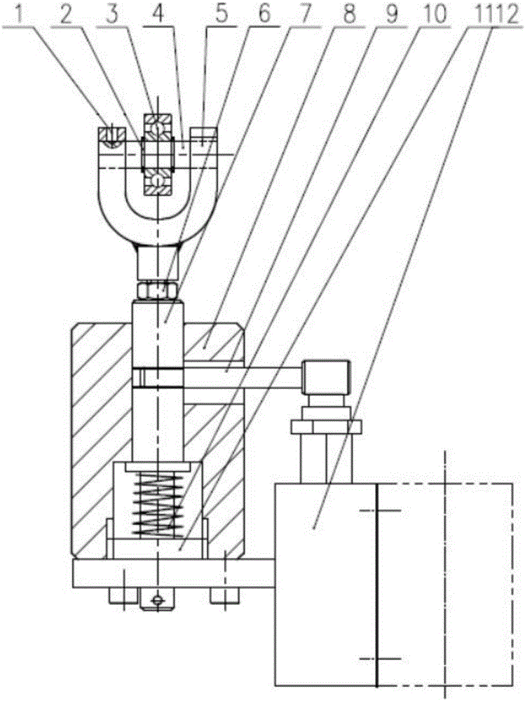 Reversing-valve unloading pushrod device used under coal mine