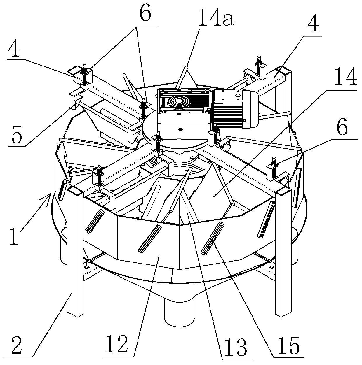 A grading adjustment device for a live fish grading and screening machine