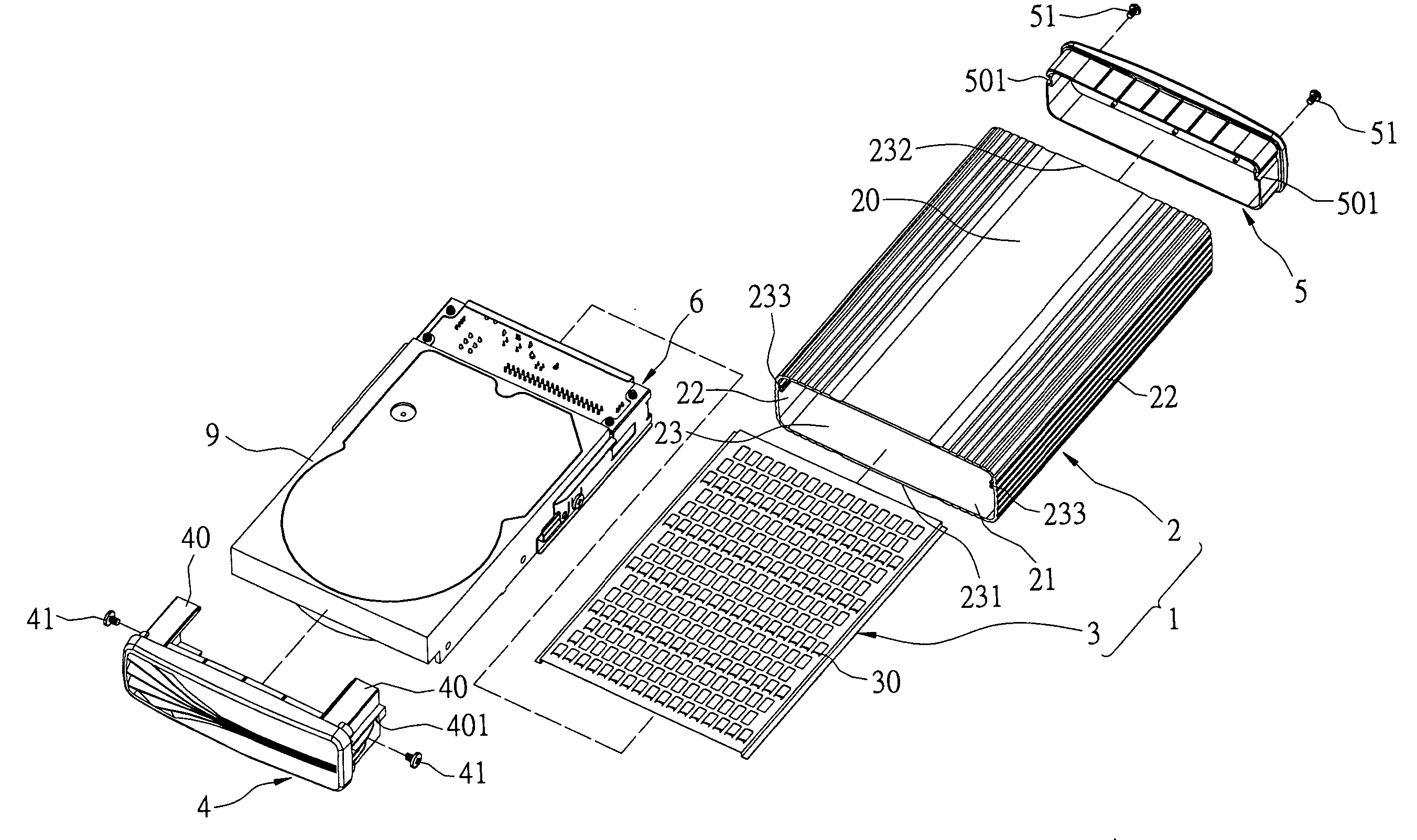 External connection box and a case body thereof for a storage device