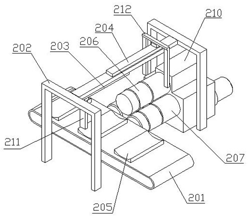 Packaging barrel feeding rounding system