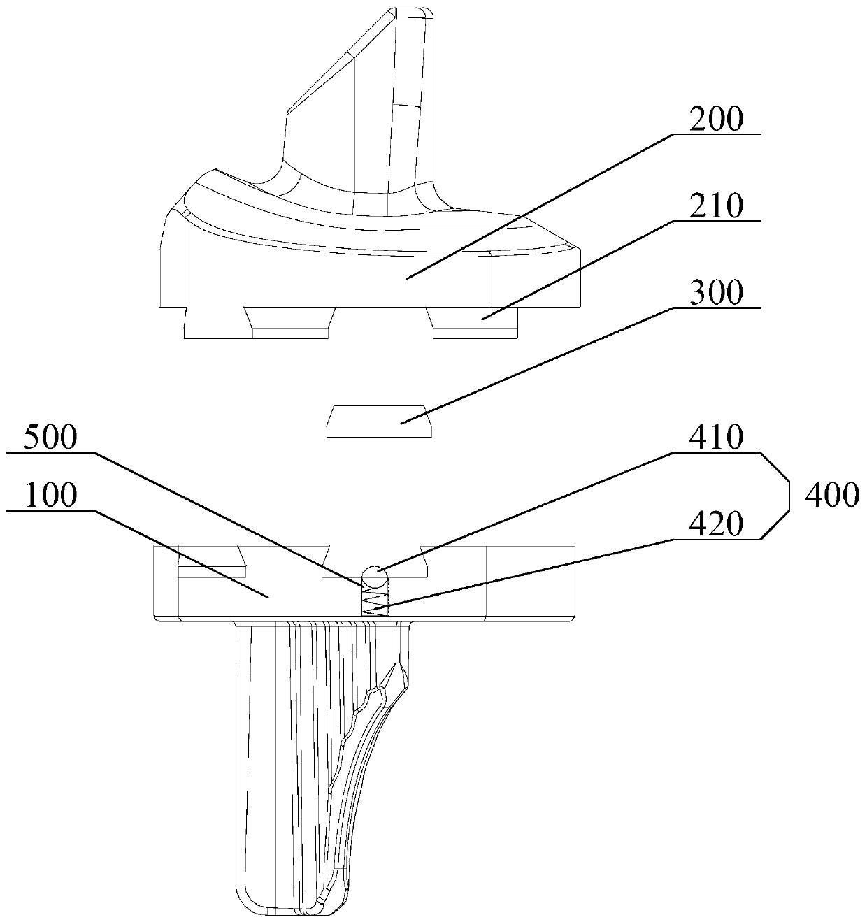 Artificial tibial prosthesis and artificial knee joint