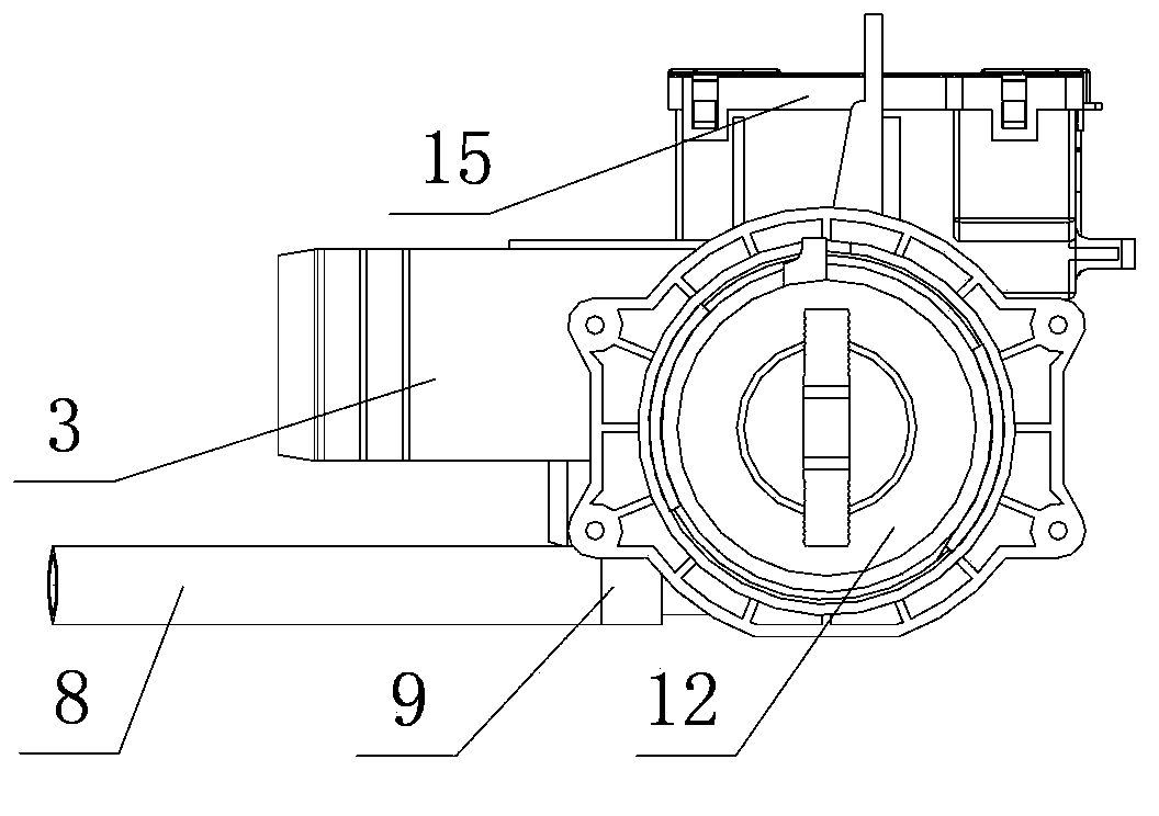 Integrated drainage component and washing machine