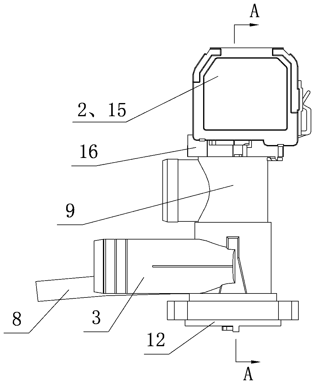 Integrated drainage component and washing machine