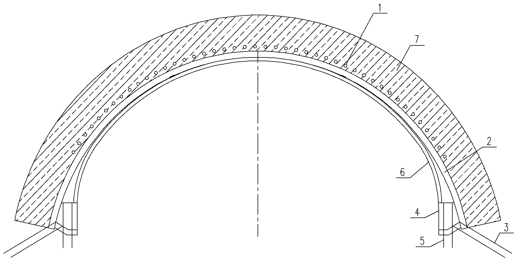 Long-span tunnel overlapping carrying arch structure for upper-soft and lower-hard stratum and construction method thereof