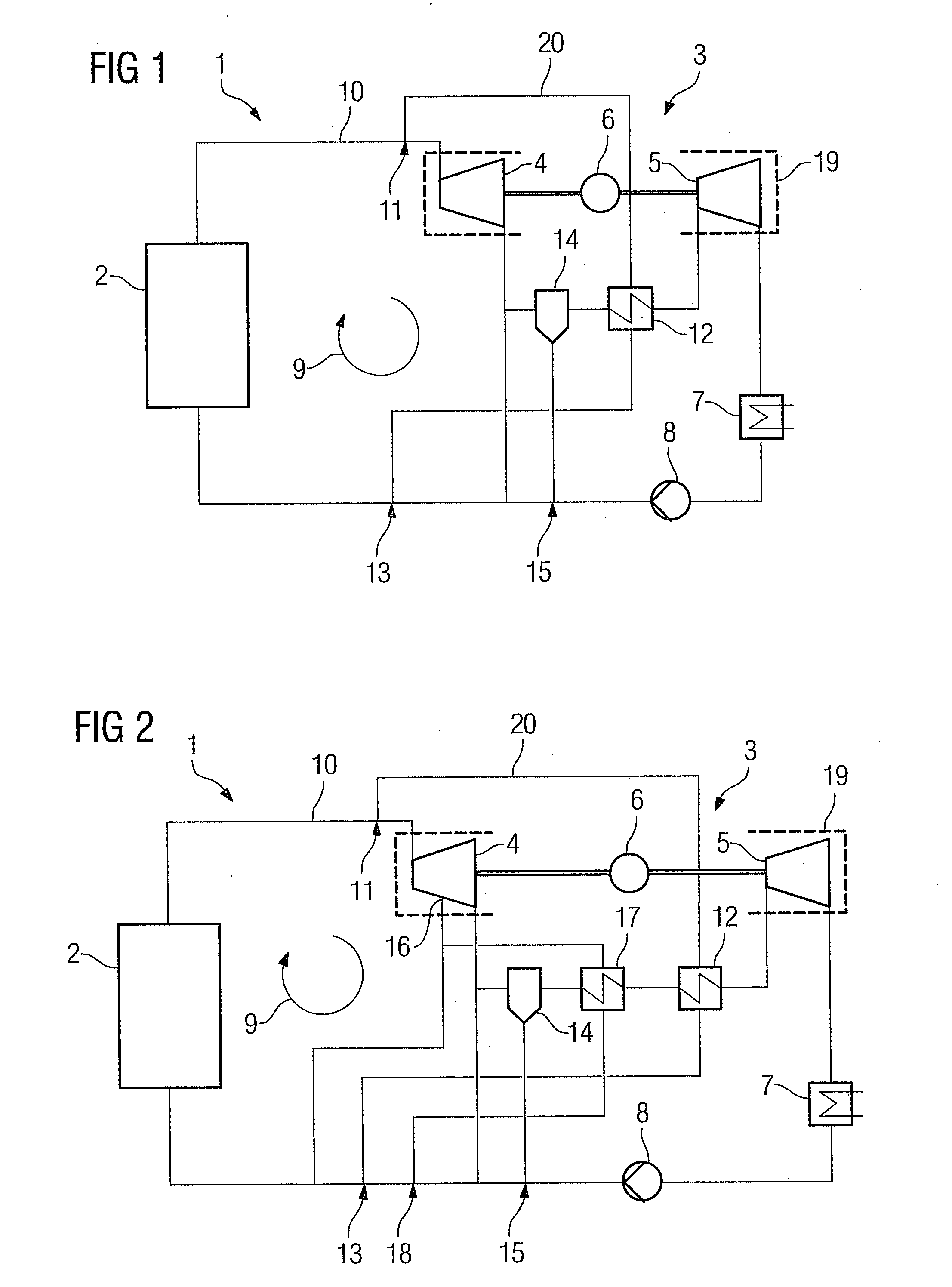 Method and device for intermediate superheating in solar direct evaporation in a solar-thermal power plant