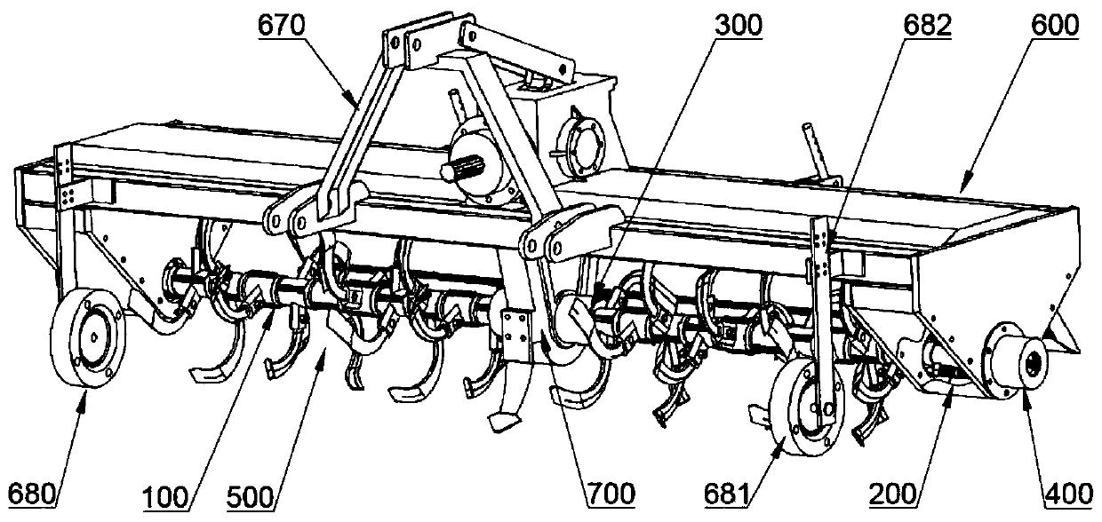 Rotary blade roller anti-sticking and anti-twining device based on resonance excitation and rotary cultivator with rotary blade roller anti-sticking and anti-twining device