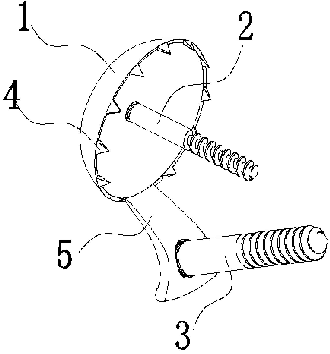 Novel toothed screw pad assembly for cure of avulsion fracture