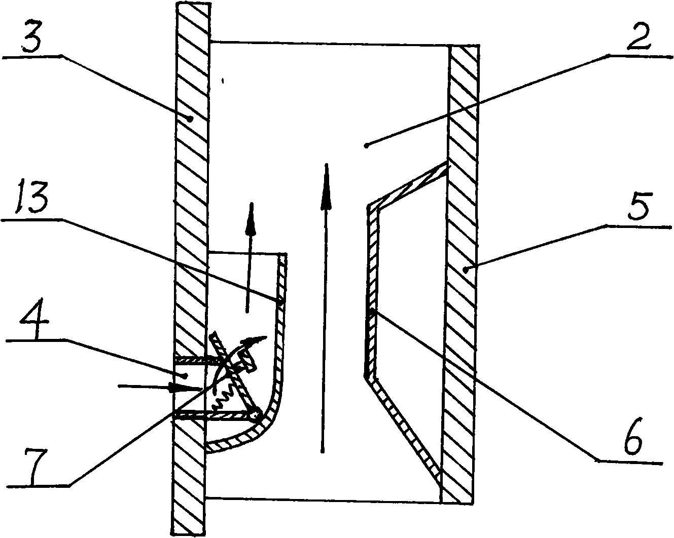 Combined type variable-pressure exhaust passage structure