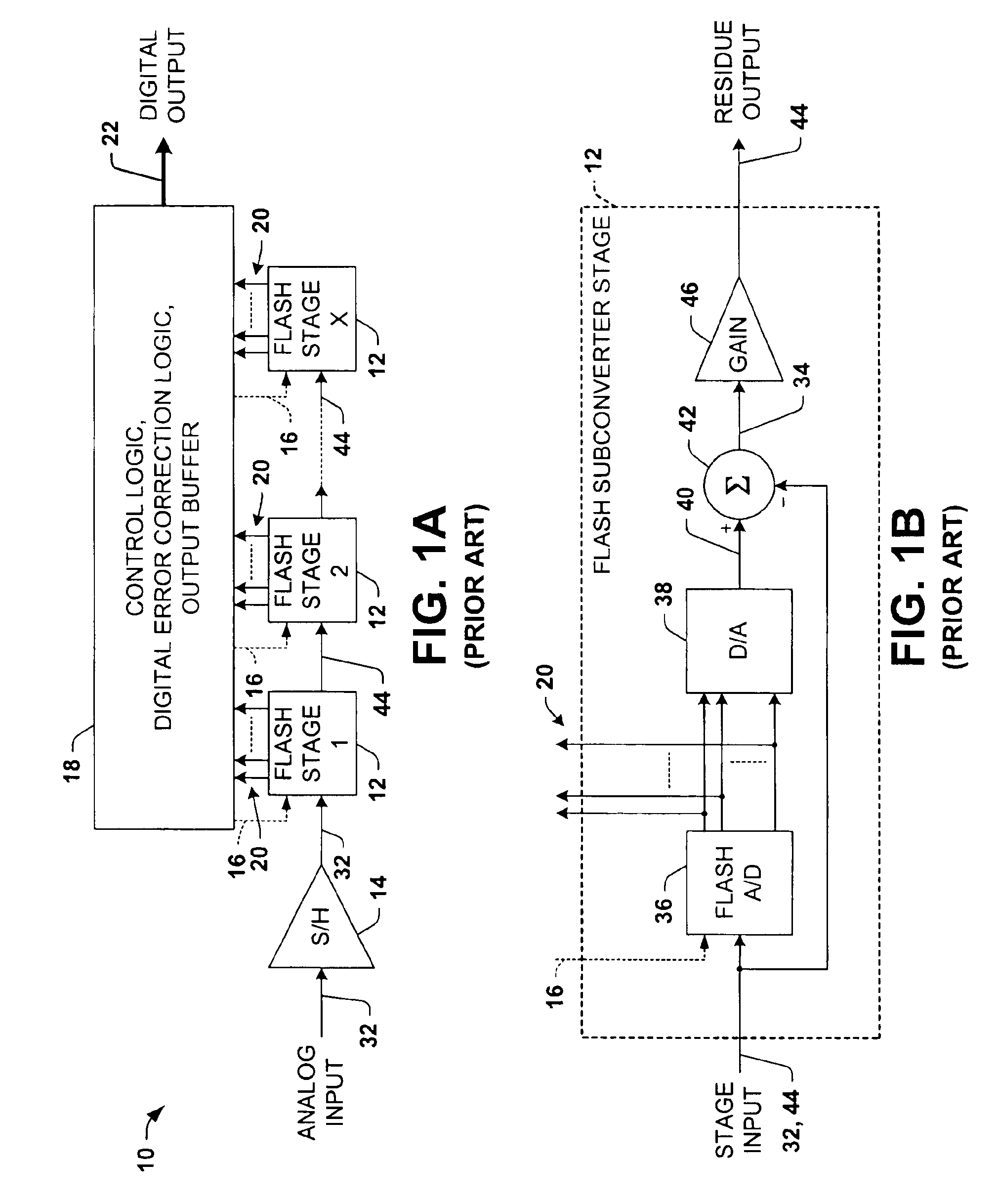 Differential pipelined analog to digital converter with successive approximation register subconverter stages using thermometer coding