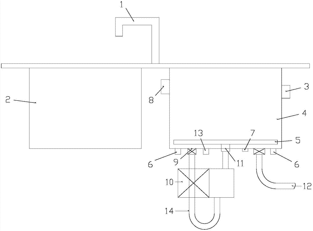 Sink-type dish washing machine