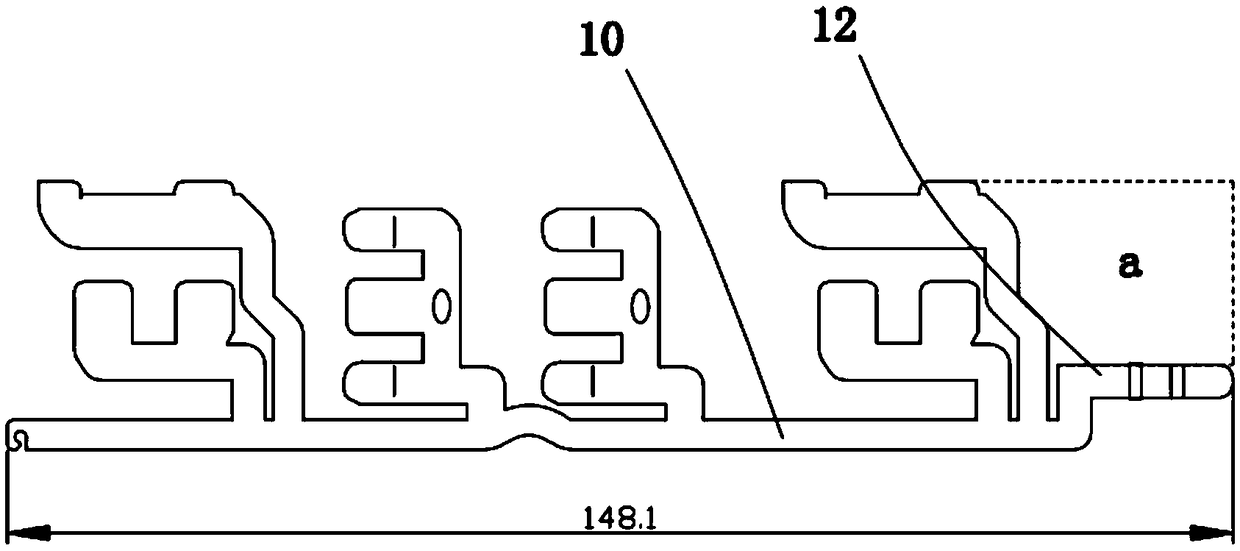 Copper bar for socket, socket and processing technology of copper bar for socket