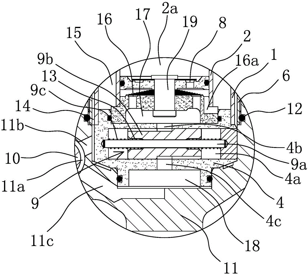 Three-tube adaptive anti-roll shock absorber