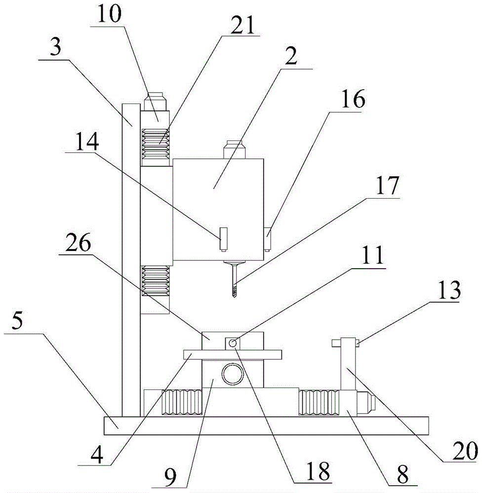 A small CNC milling and drilling machine and its corrected tool setting method