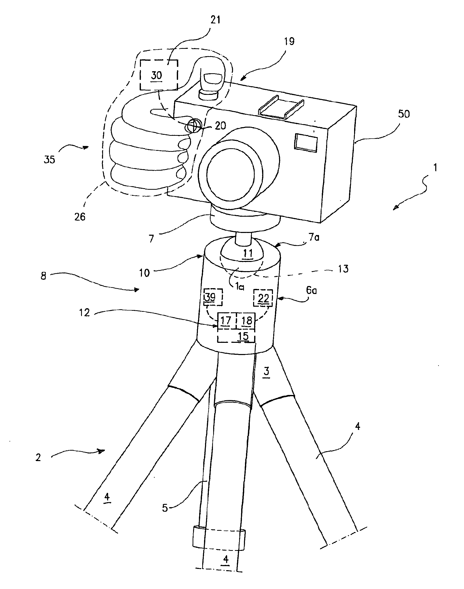 System for the Remote Control of Setting Up a Supporting Head for Optical and/or Photo-Cinematographic Equipment