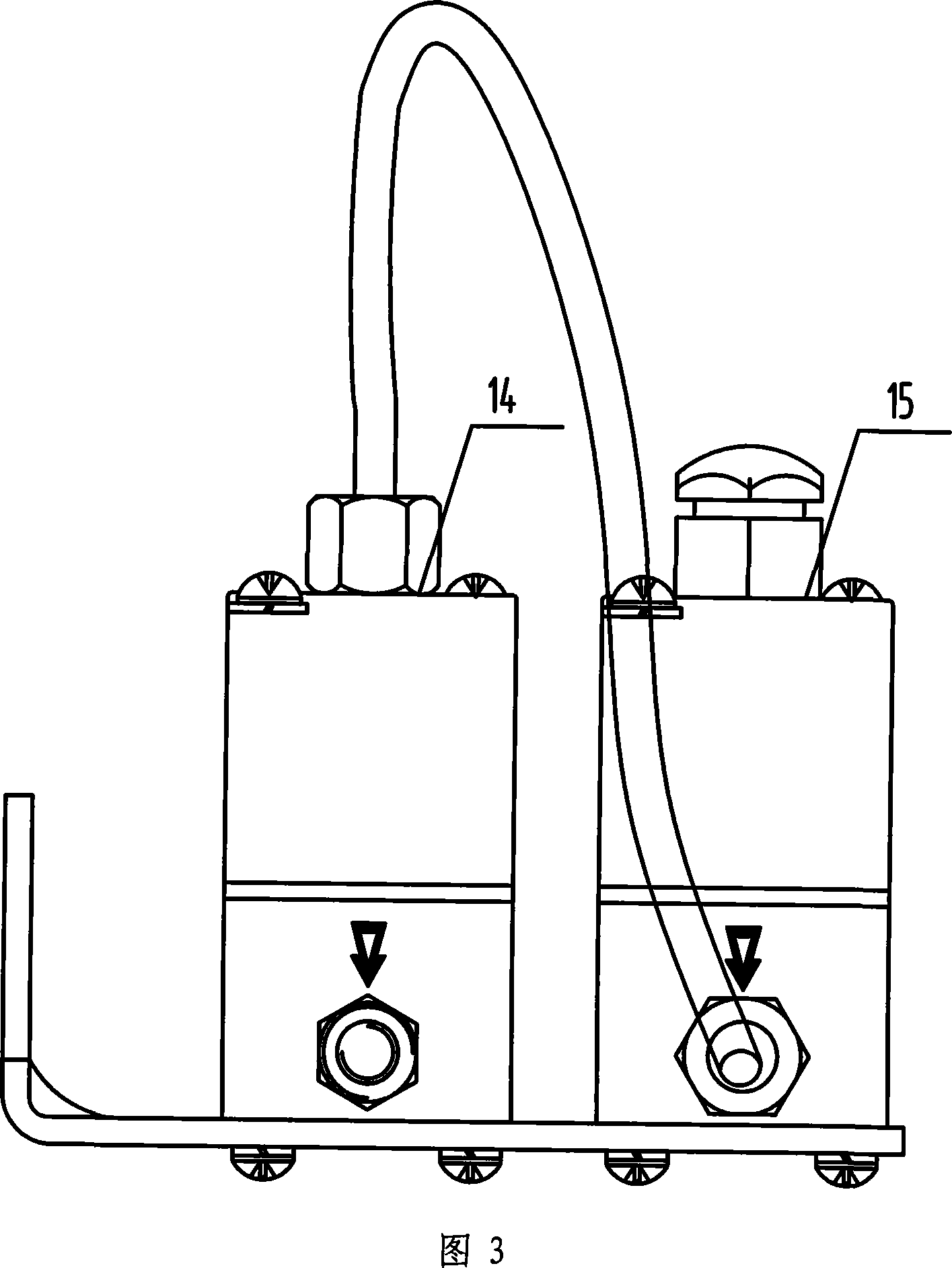 Electric control device of air chamber for air suspension follow-up bridge and control method
