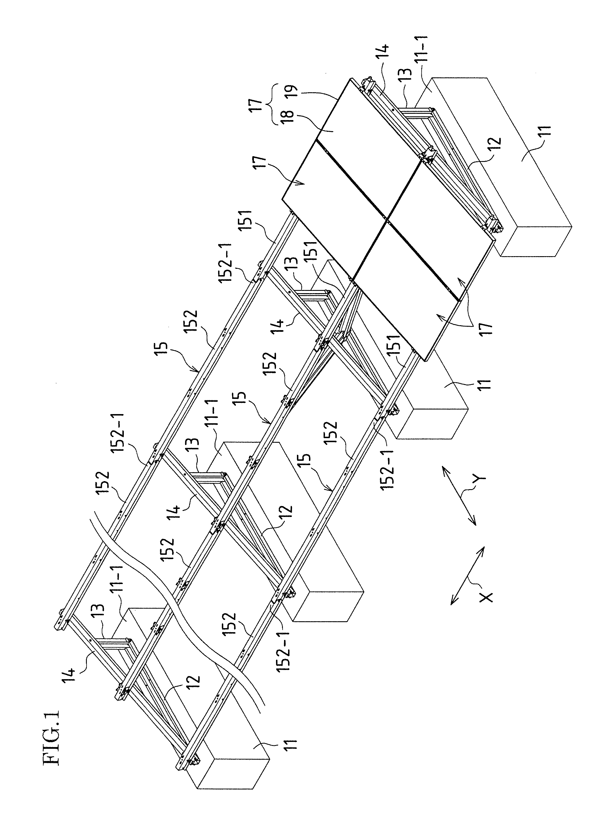 Structure installation rack, method for installing the same, structure connecting structure, connection member and method for installing this structure connecting structure, and solar cell system