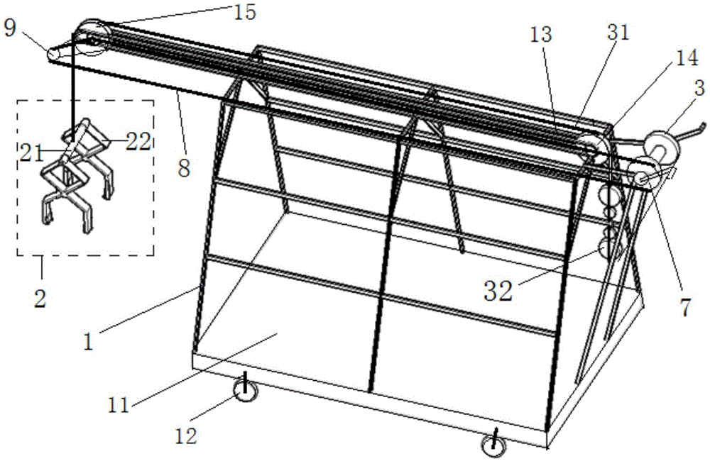 Curbstone construction assisting crane and using method thereof