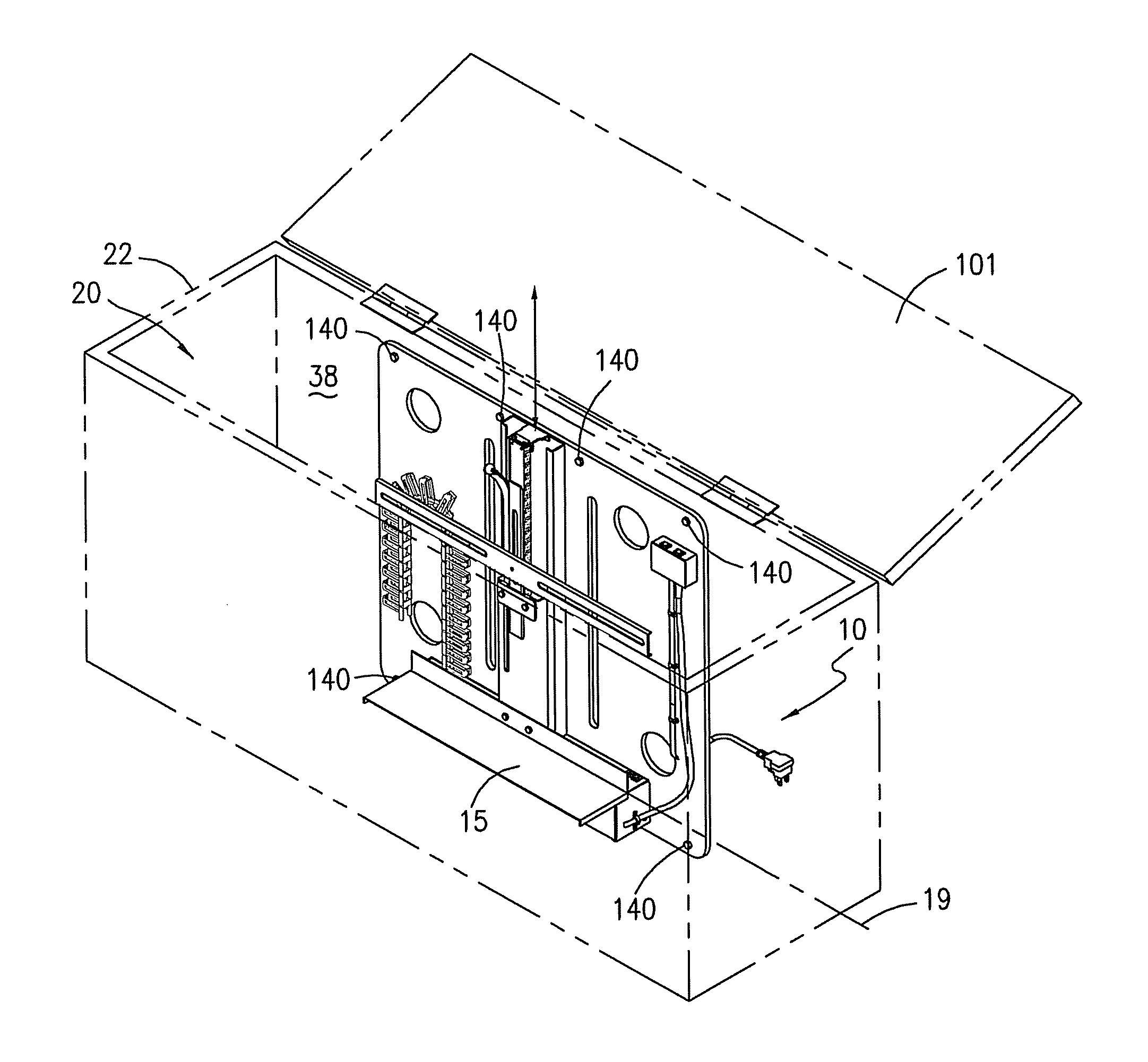 Panel mounted appliance elevator apparatus