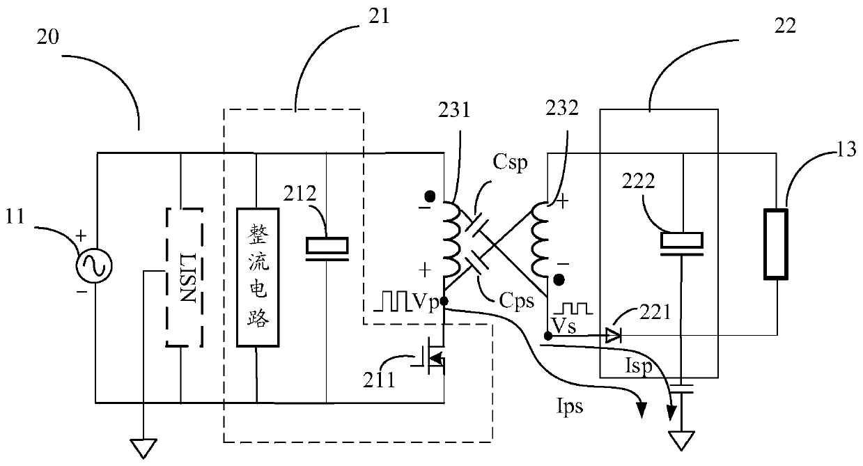 Planar transformer, power conversion circuit and adapter