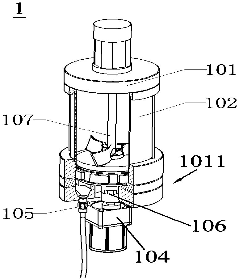 Powder matching dynamic powder-feeding device for large complex gradient functional component direct laser fabrication and machining equipment