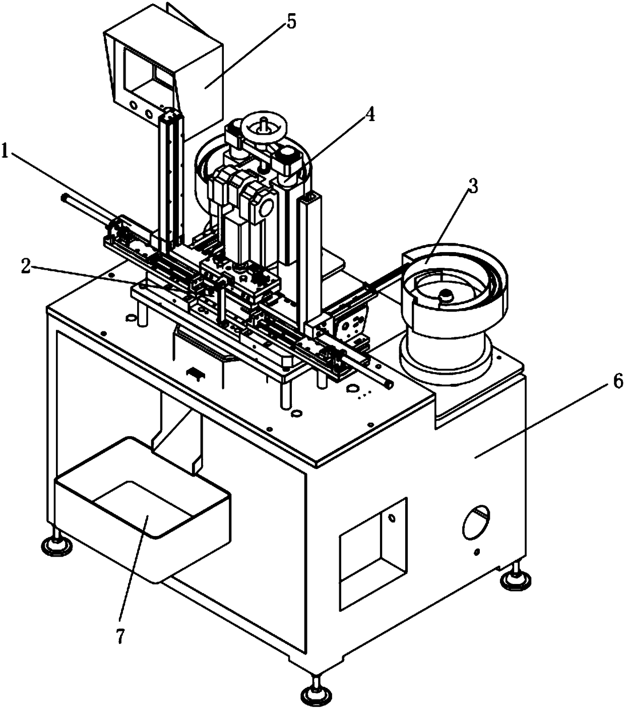 A resistor sheet riveting press