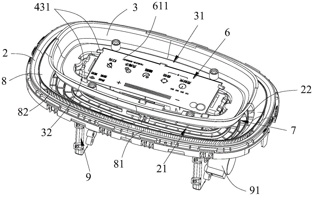 Purifier and air outlet light structure thereof