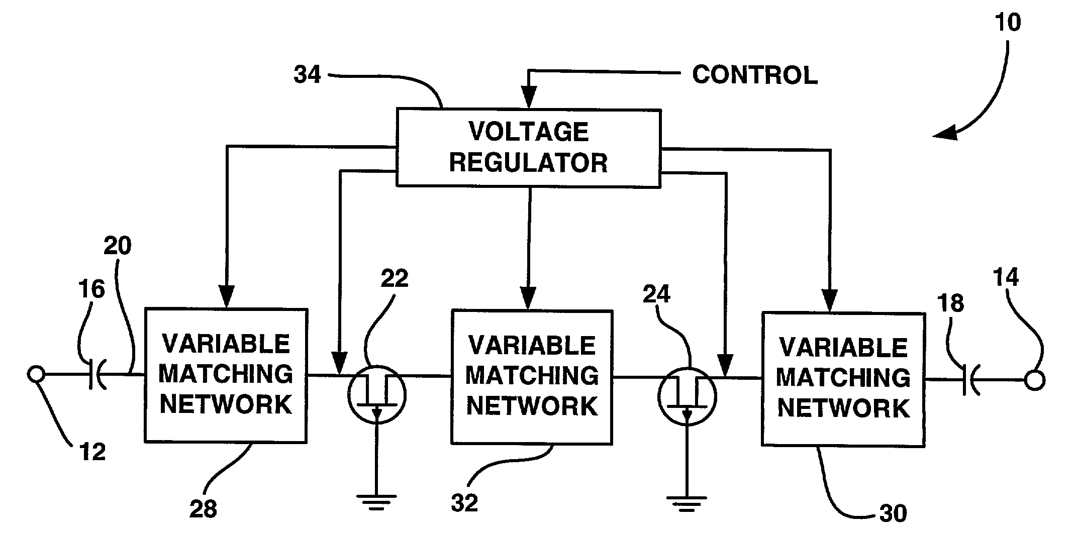 Asymmetric, voltage optimized, wideband common-gate bi-directional mmic amplifier