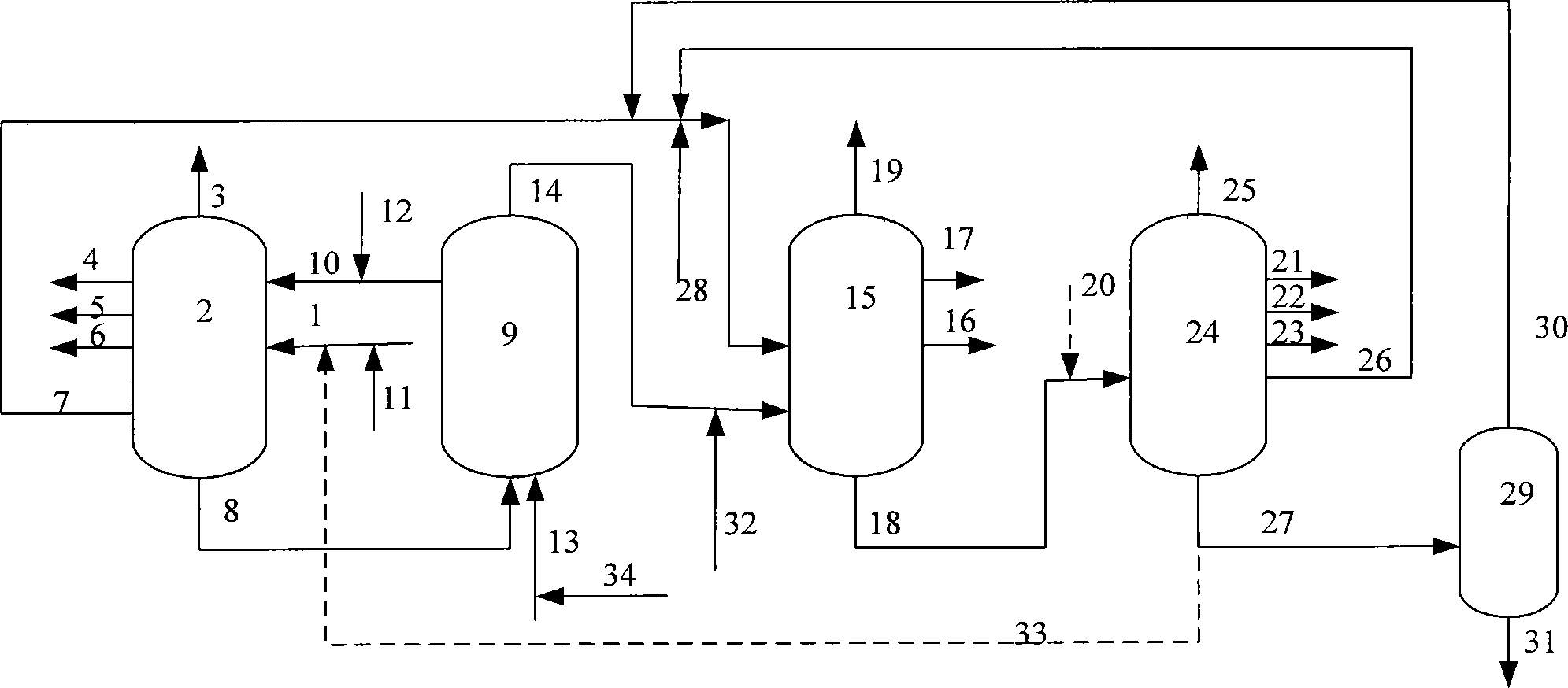 Combined method for processing inferior heavy oil