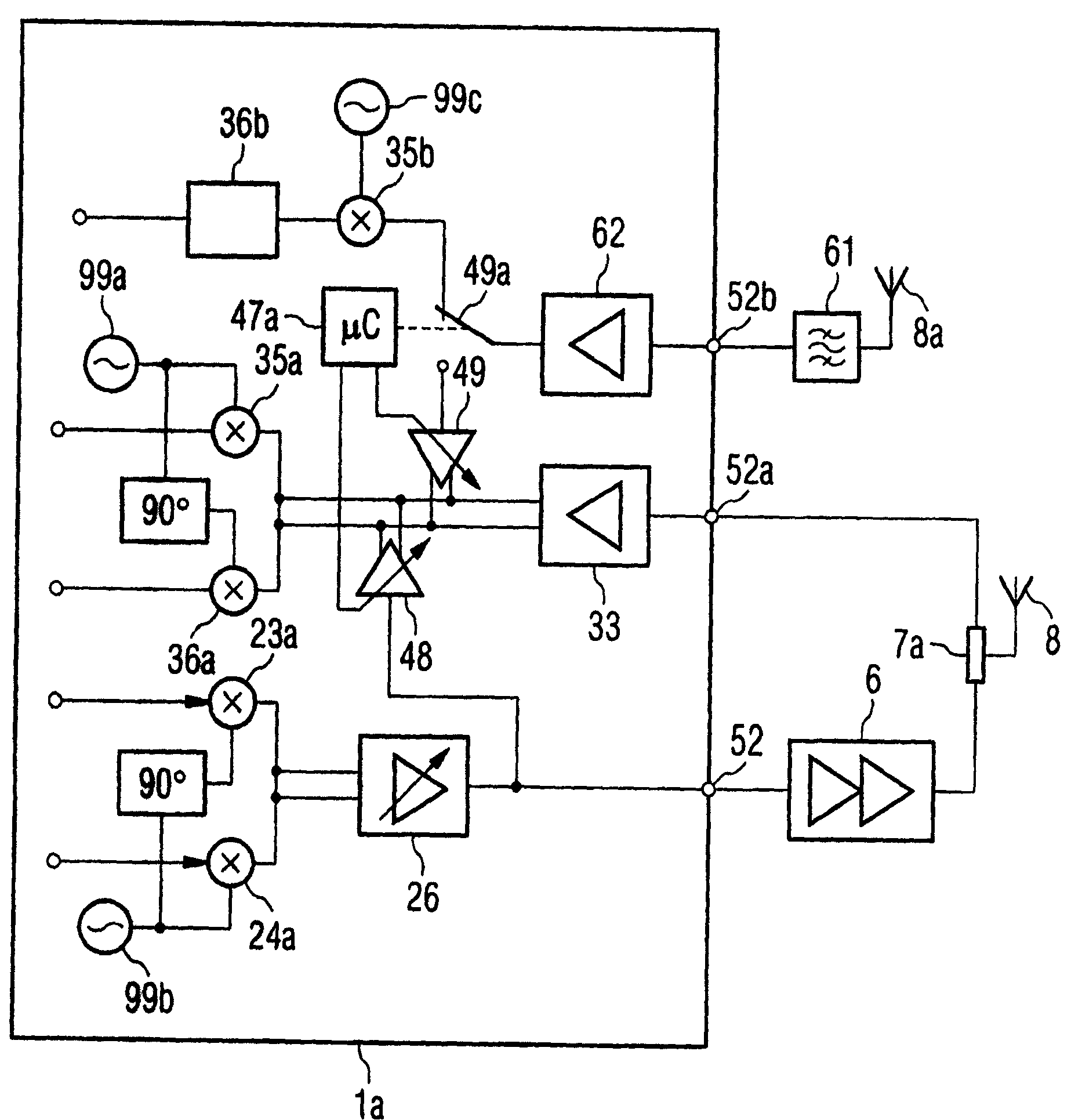 Transceiver arrangement and method for processing a signal