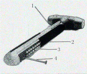 Hammer capable of storing nails