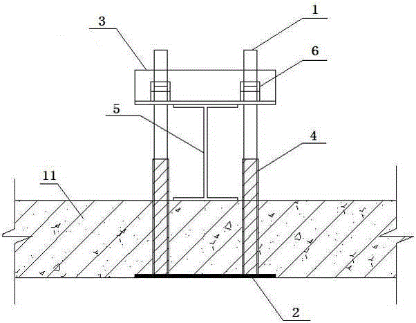 Construction method for outer wall socket type plate buckle steel pipe scaffold