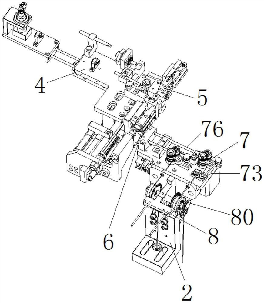 Transformer double-color sleeve feeding and threading structure and production process thereof