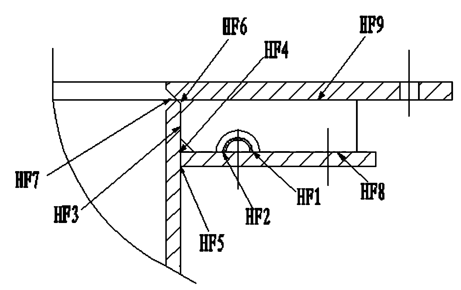 A welding process for double-layer flange of muffle pipe