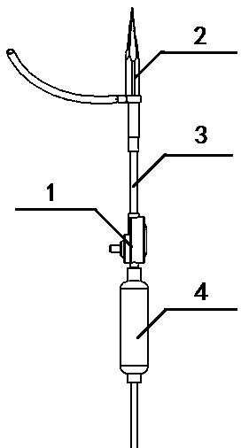 A negative pressure conduction module with automatic cut-off of gravity intravenous infusion