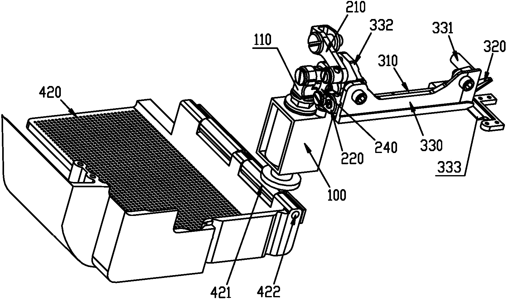 Built-in automatic thread trimming mechanism of sewing machine
