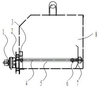 A sewage tank with a dredging device