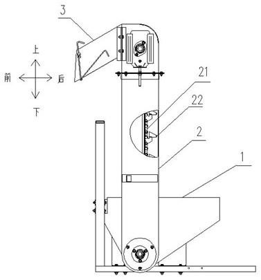 Seed lifting device and corn harvester