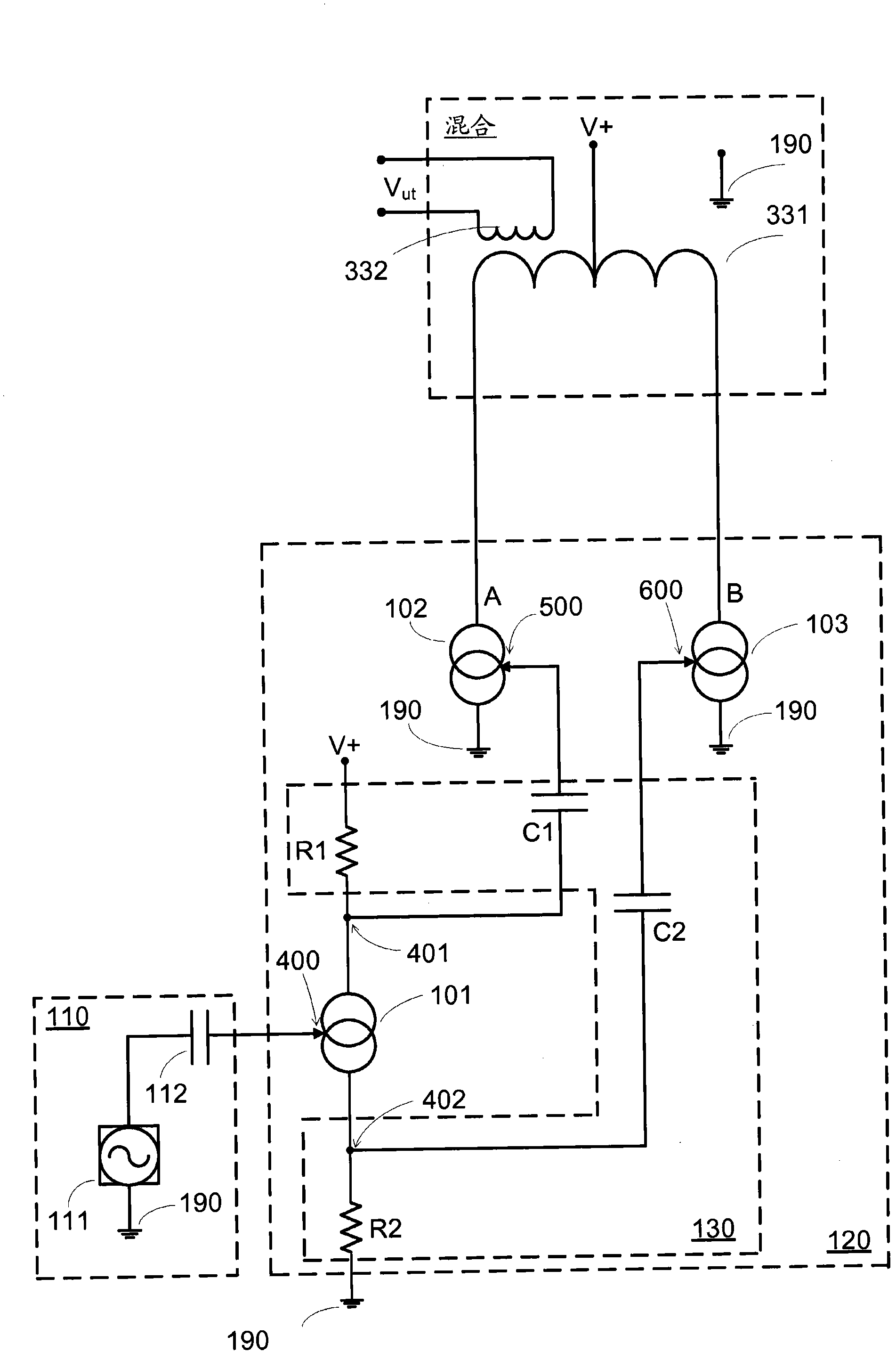 Method and arrangement for driving a microphone