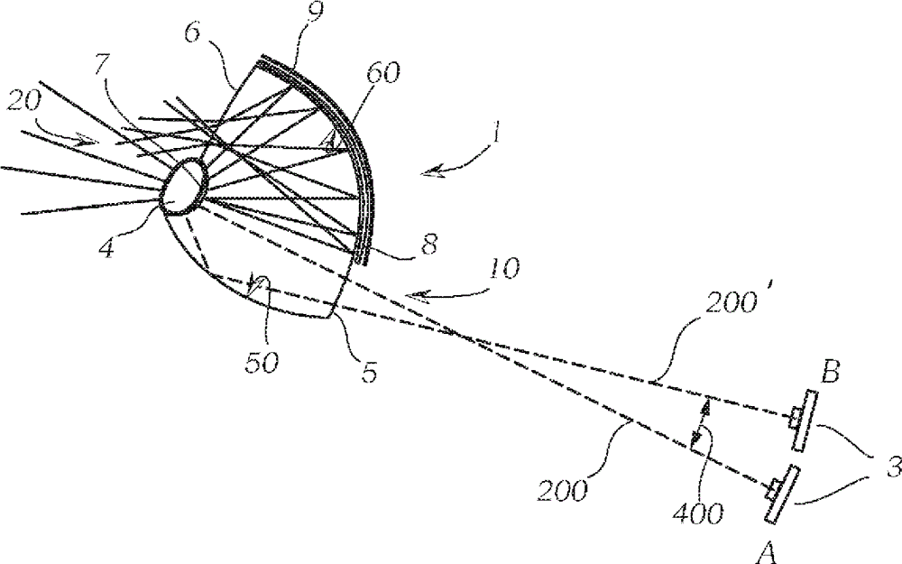 Light guiding element for a laser vehicle headlight
