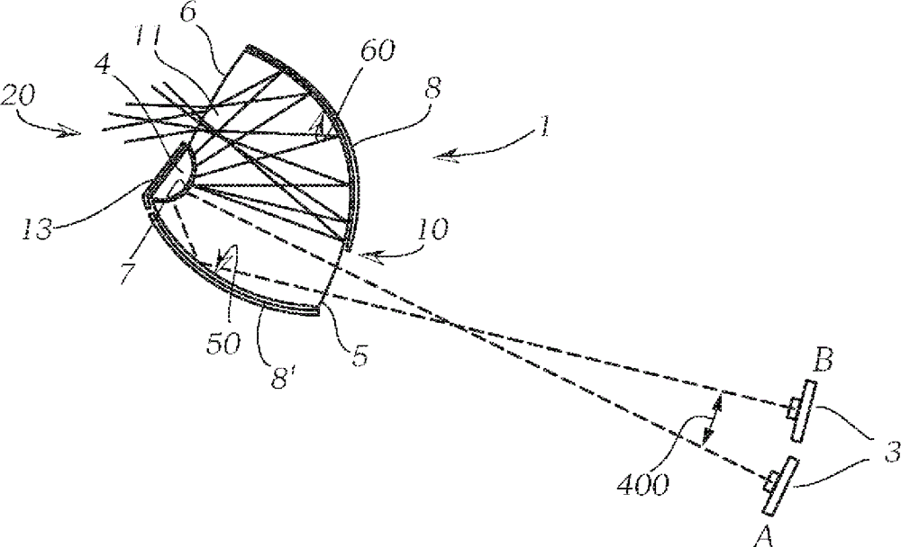 Light guiding element for a laser vehicle headlight