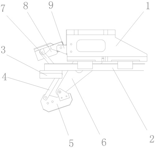 Linkage protection device for straight-line tool magazine