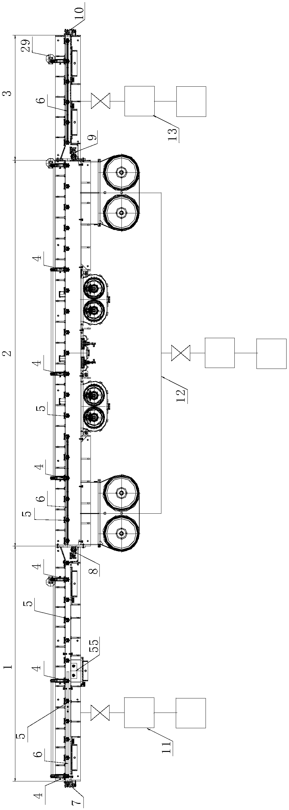Multi-film continuous coating device and method