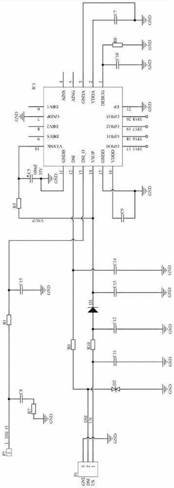 Sensor simulator with DSI3 interface and interface implementation method