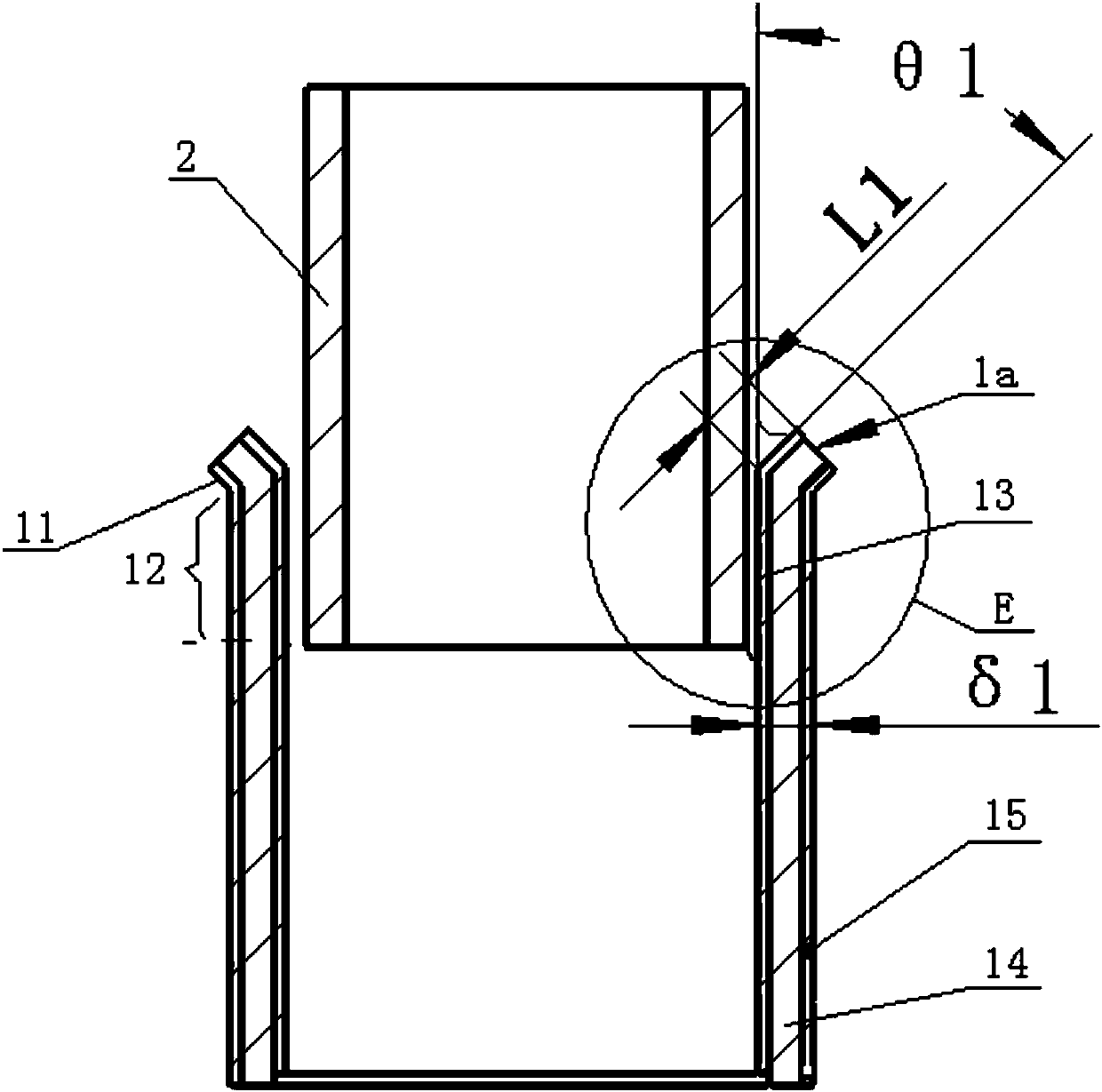 Joint structure of composite pipe and pipe assembly