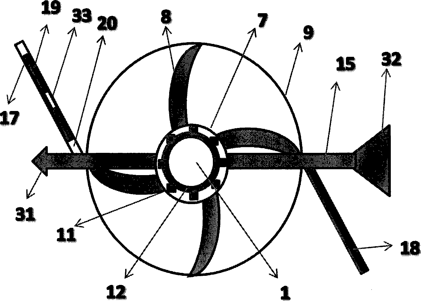 Solar energy and wind energy generation combined device