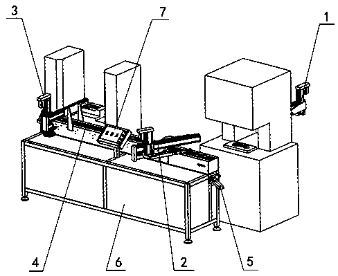 Automatic screening and conveying device for connection rod machining
