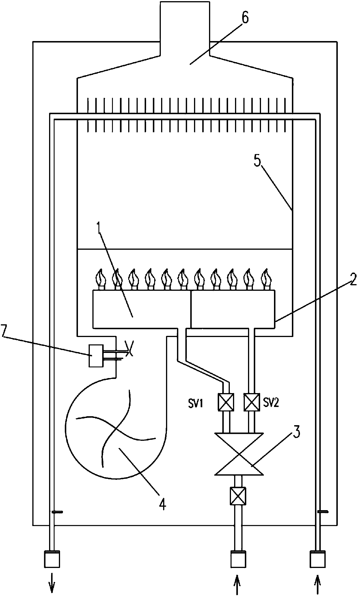Combustion control method for gas water heater