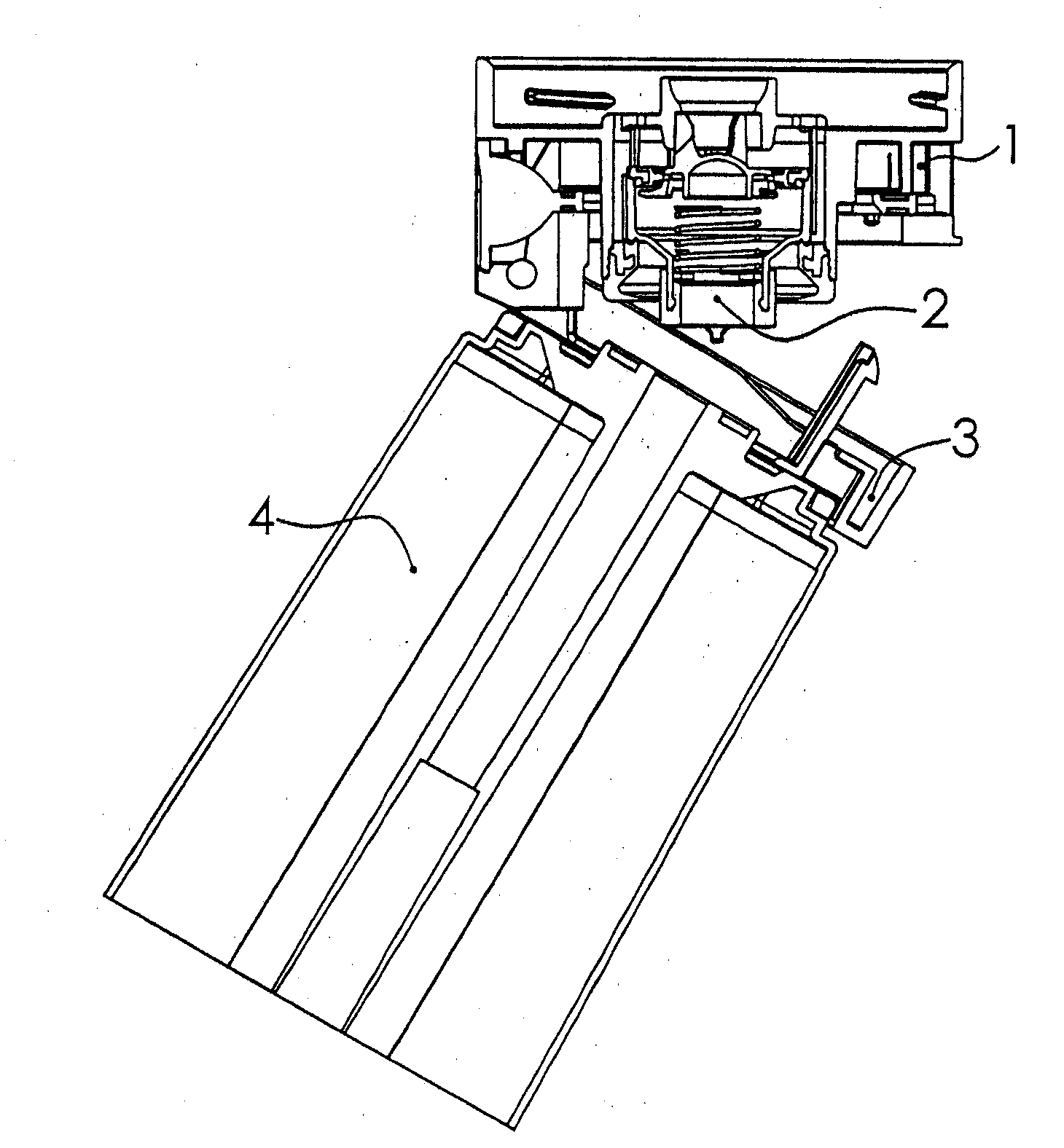 Connection head for an absorber of an anesthetic breathing system